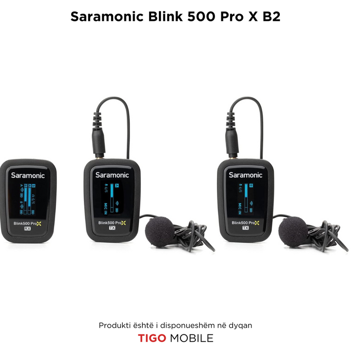 Saramonic Blink 500 ProX B2 – Mikrofon Wireless për 2 Persona me Lavalier