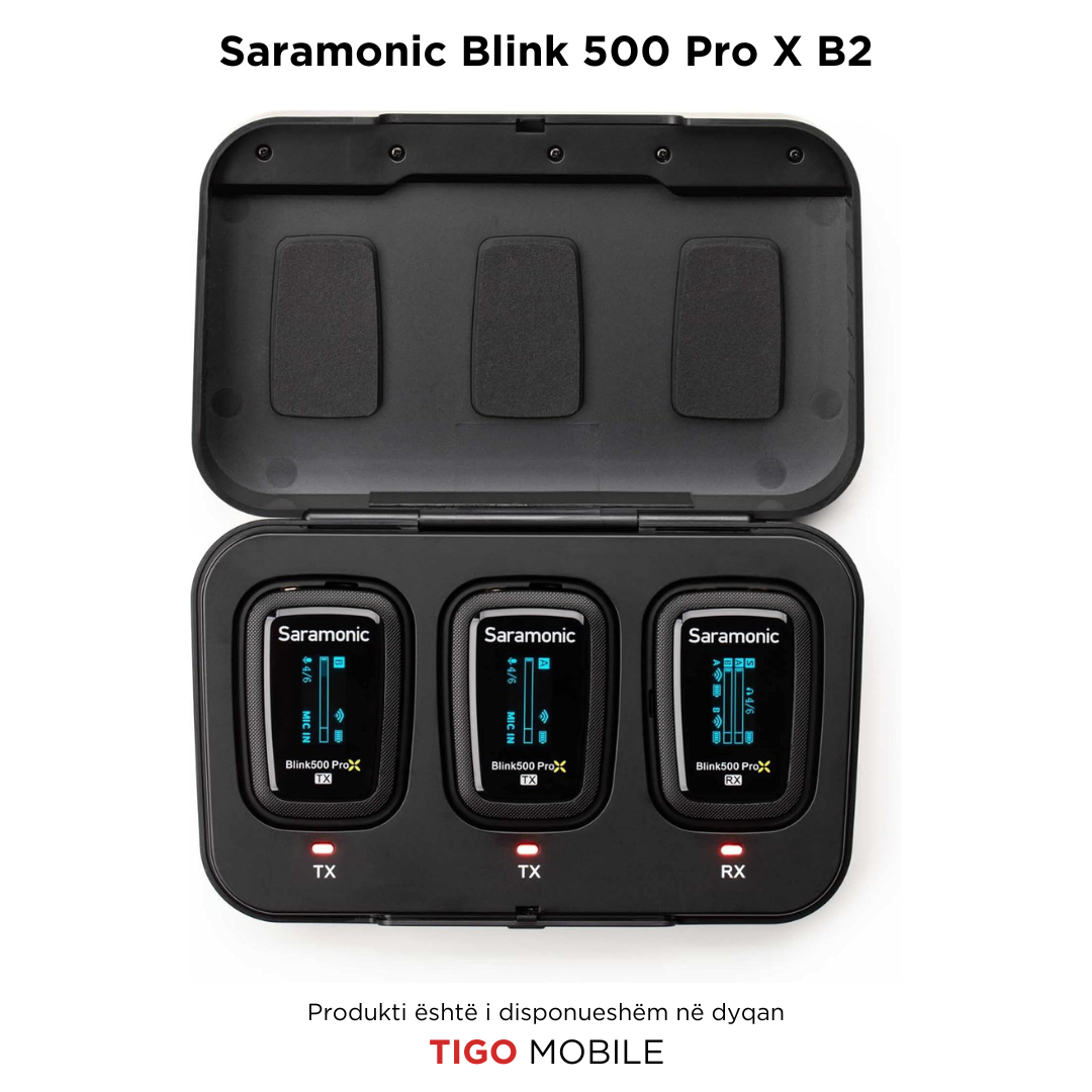 Saramonic Blink 500 ProX B2 – Mikrofon Wireless për 2 Persona me Lavalier