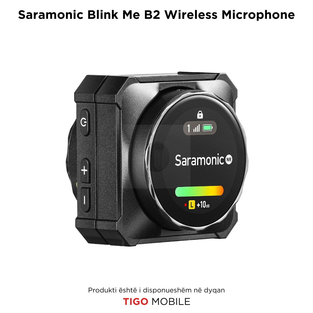 Saramonic Blink Me B2 Wireless Microphone -  Mikrofon Wireless Profesional me Dy Transmetues dhe Ekran Touch