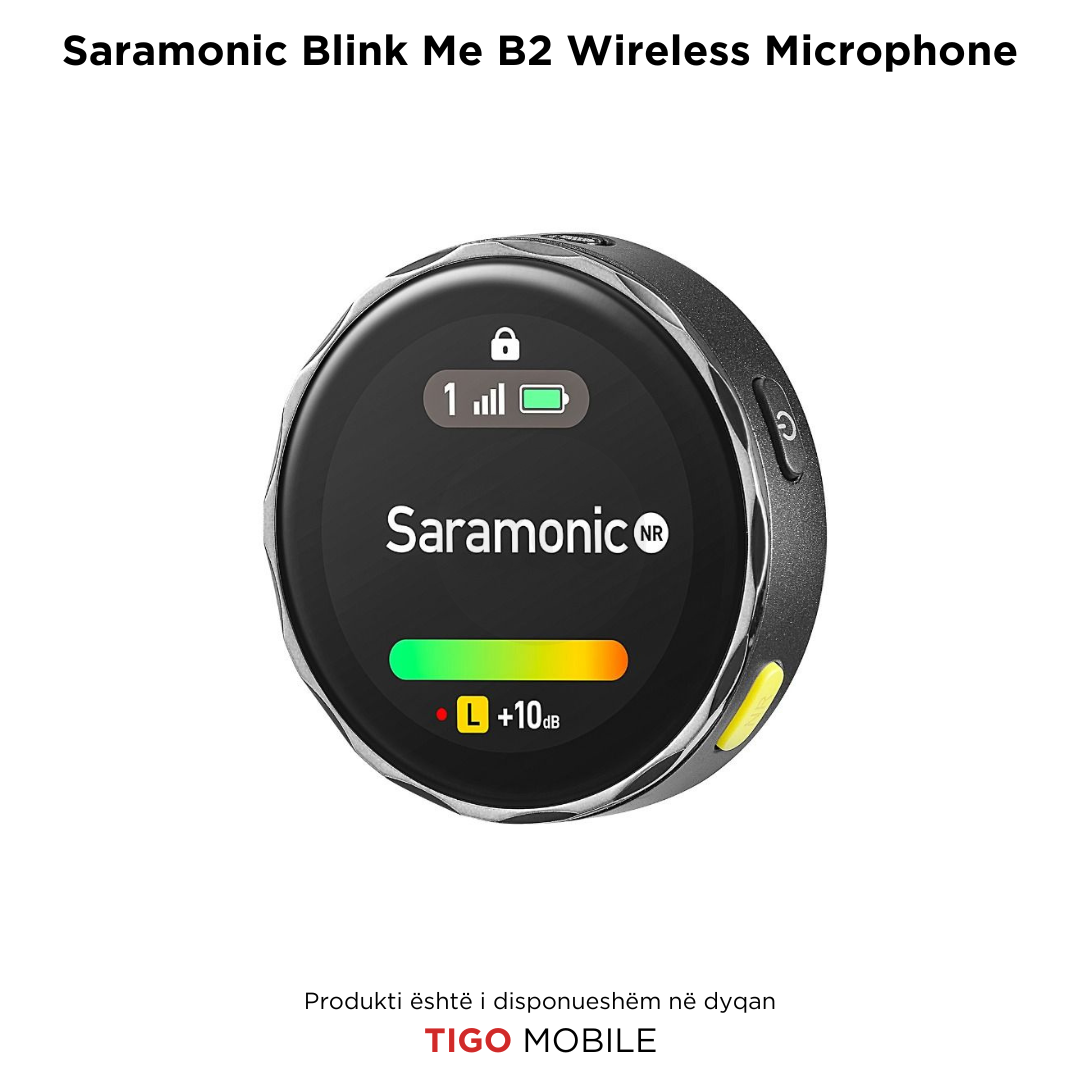 Saramonic Blink Me B2 Wireless Microphone -  Mikrofon Wireless Profesional me Dy Transmetues dhe Ekran Touch