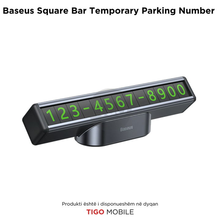 Numerator Telefoni Metalik Magnetik Baseus - Square Bar Temporary Parking Number - TIGO MOBILE AL