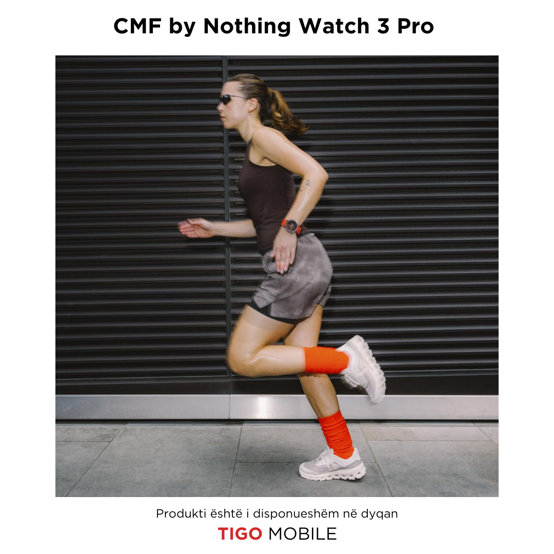 Person running outdoors with a watch 3 pro 