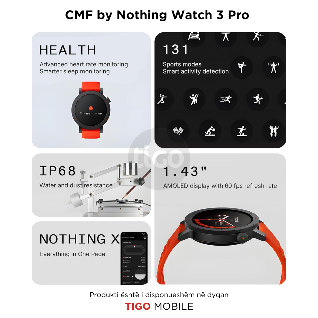 CMF by Nothing Watch 3 Pro with features listed 
