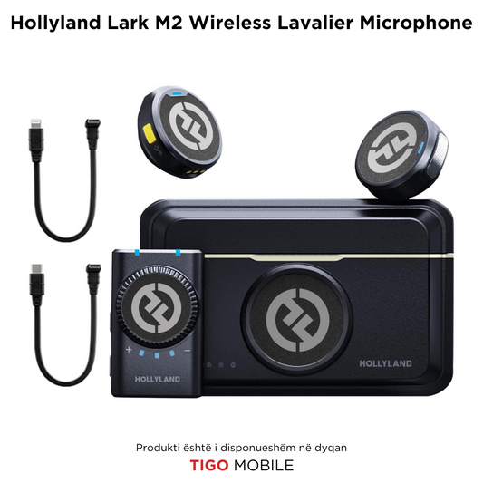 Hollyland Lark M2 – Mikrofon Wireless Lavalier për Kamera, PC, Laptop, Telefona