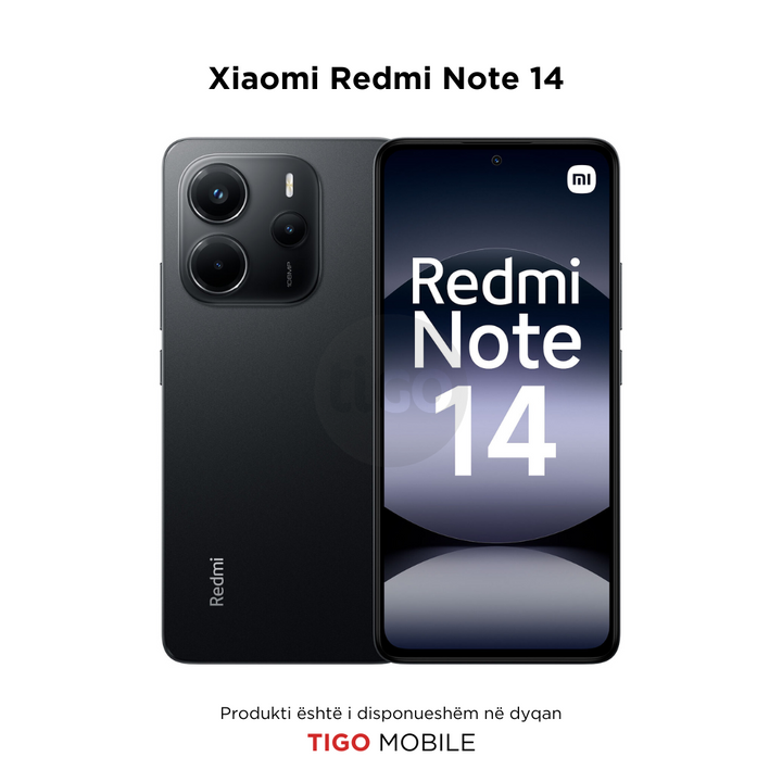 Xiaomi Redmi Note 14 Black - 4G Tigo Mobile AL