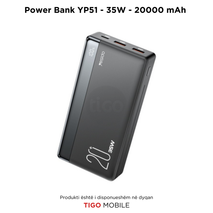 Yesido Power Bank YP51 35W 20000mAh