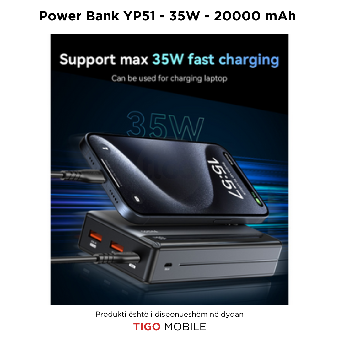 Yesido YP51 35W Fast Charging 20000mAh Power Bank