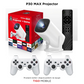 Projektor P30 MAX me 2 gamepad Android 11 Wifi6 BT Home Theater, Zyrë, Projektor portativ 4K HD për ambiente të jashtme (35000+ lojëra)