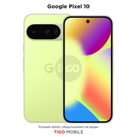 Google Pixel 10 smartphone with colorful display and Tigo Mobile branding